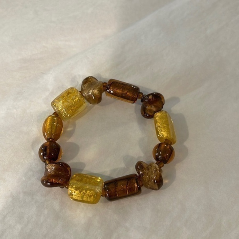 Glass beaded bracelet